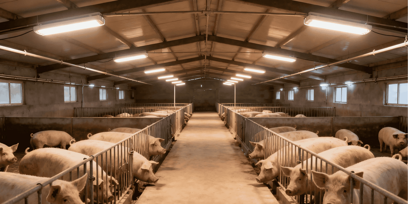 swine barn led lighting solution
